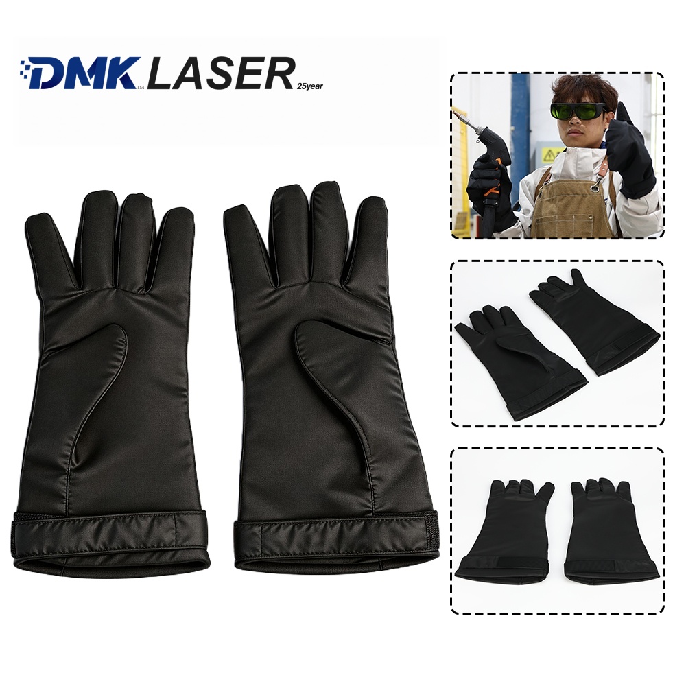 Fiber Laser Cutting Machine - Sarung Tangan Pelindung Laser DMK Hitam,