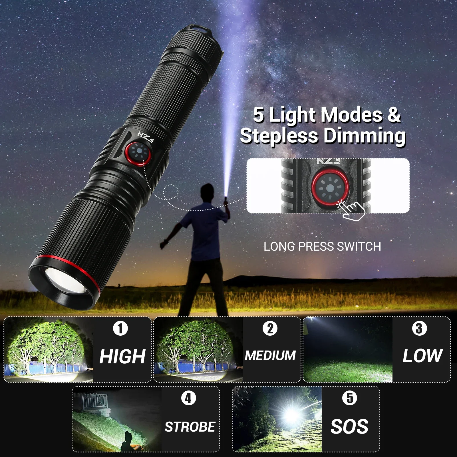 Senter Laser LEP kuat putih Al - Industrial Laser Beam ulasan dan harga