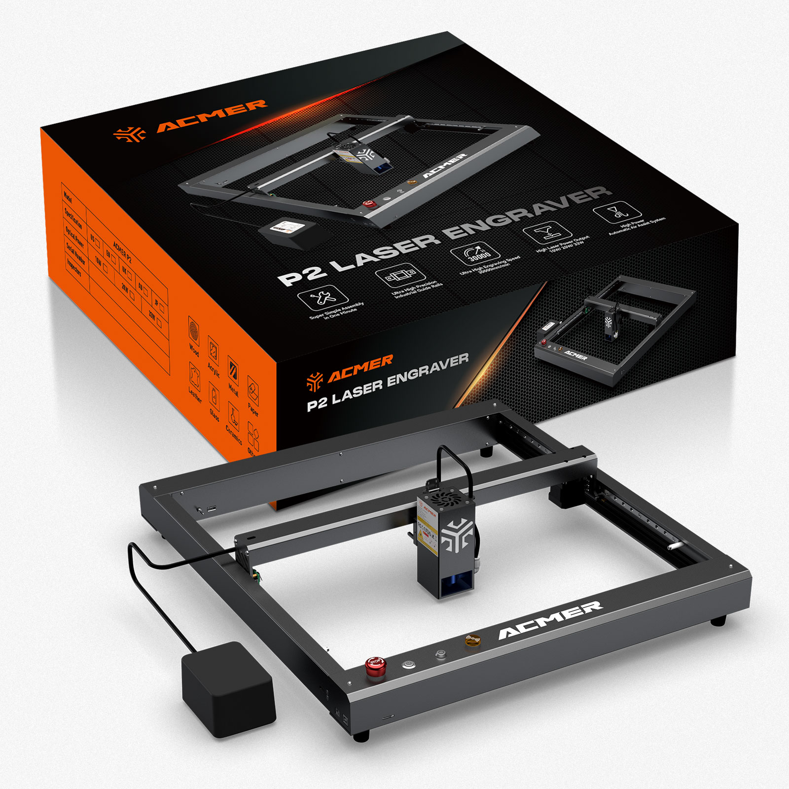 ACMER P2 420X400mm Rel Panduan - Industrial Laser Guide ulasan dan harga