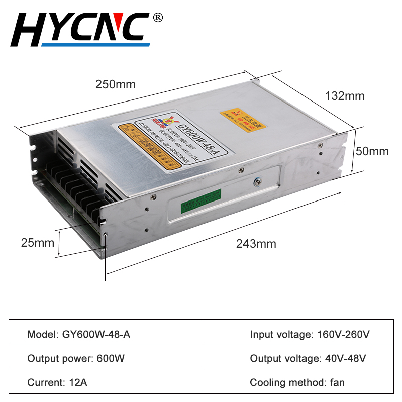GY600W-48-A, saklar daya 600W  - Industrial Laser Supply ulasan dan harga